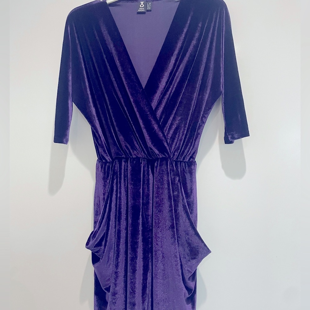 Urban Outfitters / Urban Renewal purple velvet mini dress